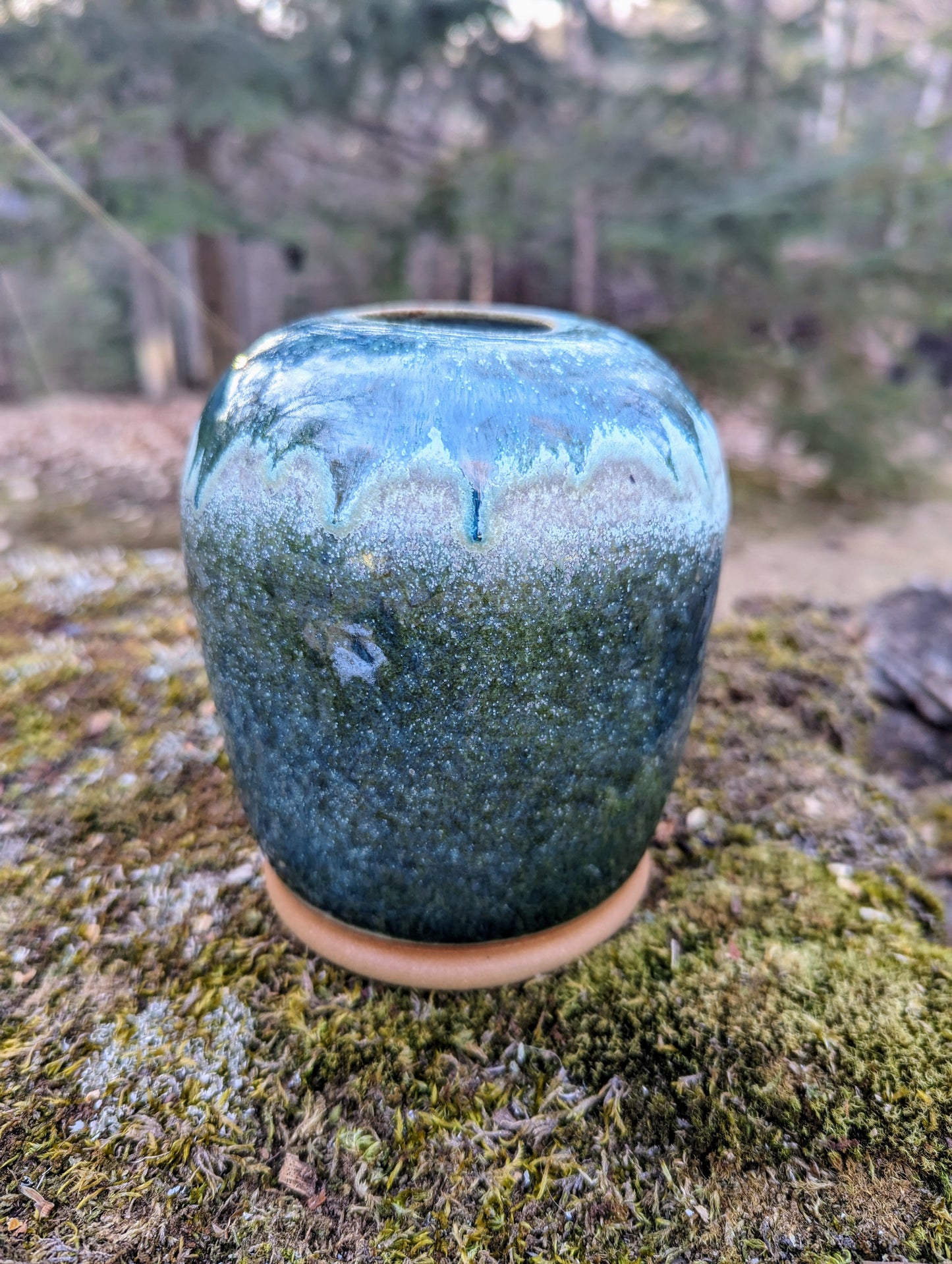 Moon Vase - Watercolor Green